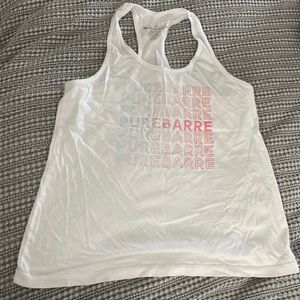 White Pure Barre Racerback Tank